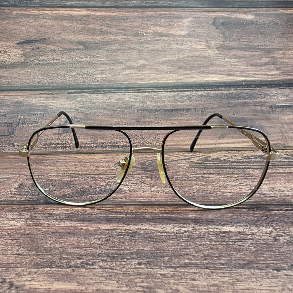 Mirari for Luxottica 5506 030 Vintage Aviator Glasses Frames Gold Black Italy